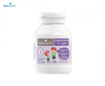 Bioisland 儿童青少年黄金赖氨酸助长片2段 60粒 Bioisland 儿童青少年黄金赖氨酸助长片2段 60粒